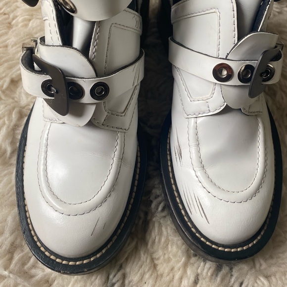 balenciaga cut out boots white